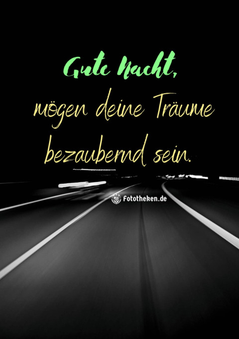 Gute Nacht, mögen deine Träume bezaubernd sein