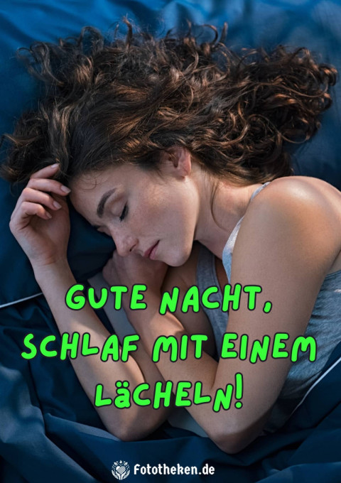 Gute Nacht, schlaf mit einem Lächeln!