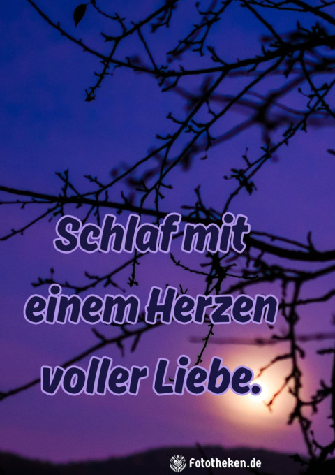 Schlaf mit einem Herzen voller Liebe