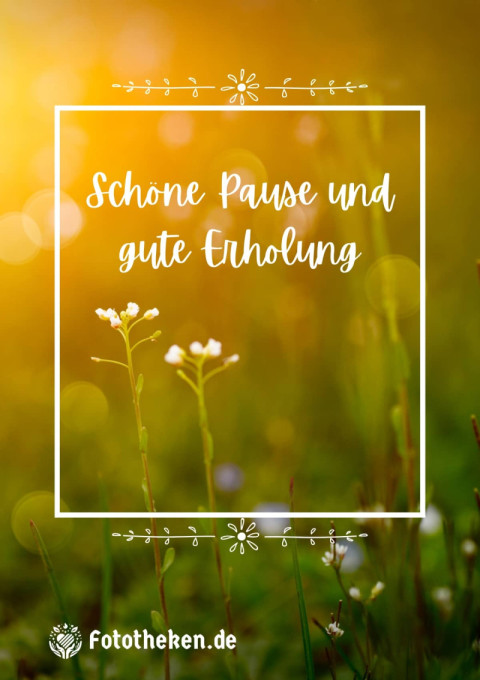 Schöne Pause und gute Erholung