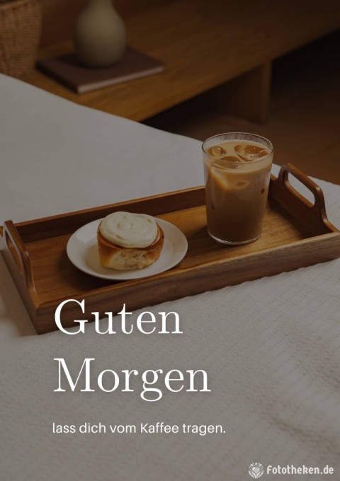 Guten Morgen, lass dich vom Kaffee tragen