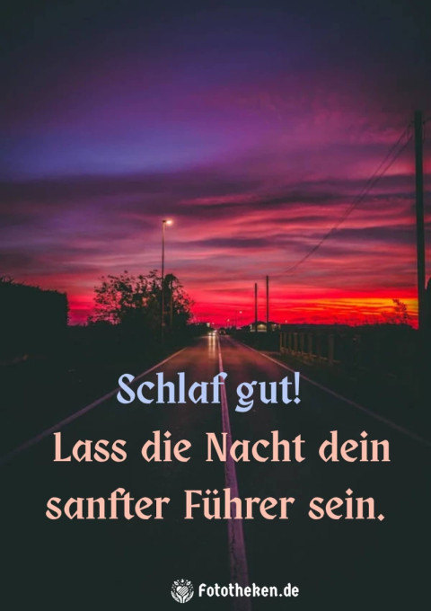 Schlaf gut! Lass die Nacht dein sanfter Führer sein