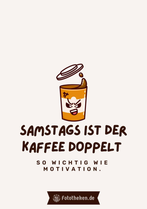 Samstags ist der Kaffee doppelt so wichtig wie Motivation