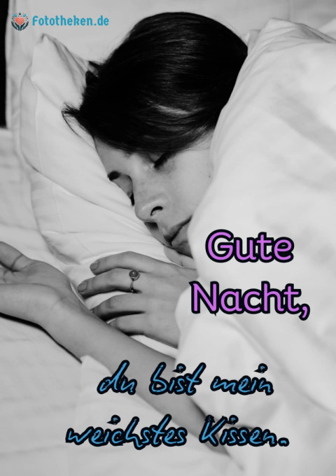 Gute Nacht, du bist mein weichstes Kissen