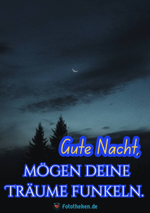Gute Nacht, mögen deine Träume funkeln