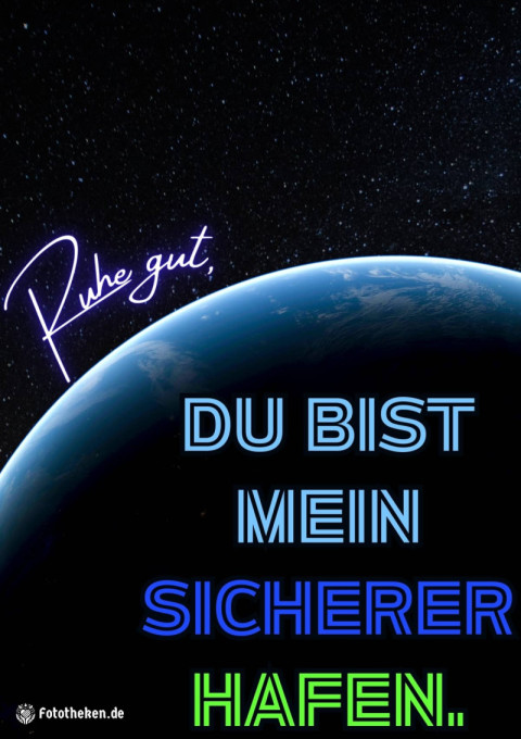 Ruhe gut, du bist mein sicherer Hafen