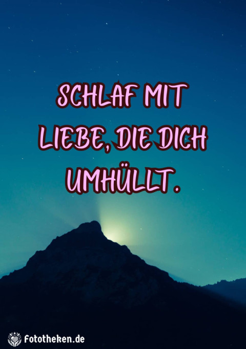 Schlaf mit Liebe, die dich umhüllt