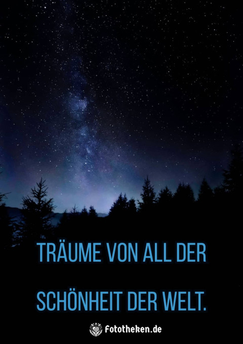 Träume von all der Schönheit der Welt