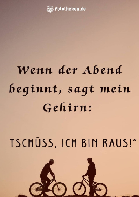 Wenn der Abend beginnt, sagt mein Gehirn „Tschüss, ich bin raus!“