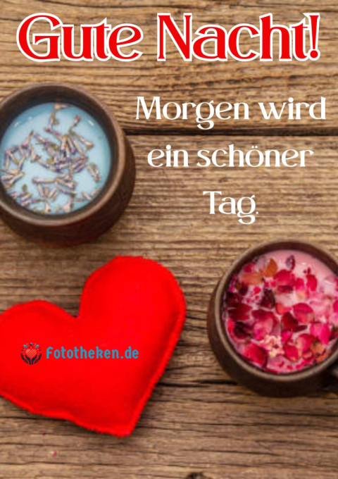Gute Nacht! Morgen wird ein schöner Tag