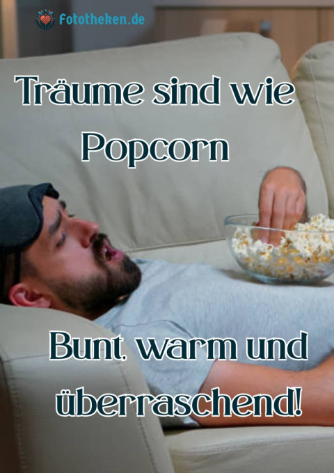 Träume sind wie Popcorn Bunt, warm und überraschend!