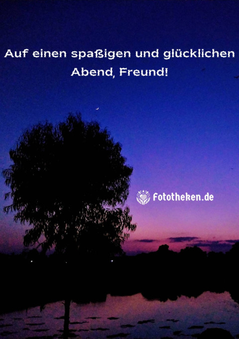 Auf einen spaßigen und glücklichen Abend, Freund!