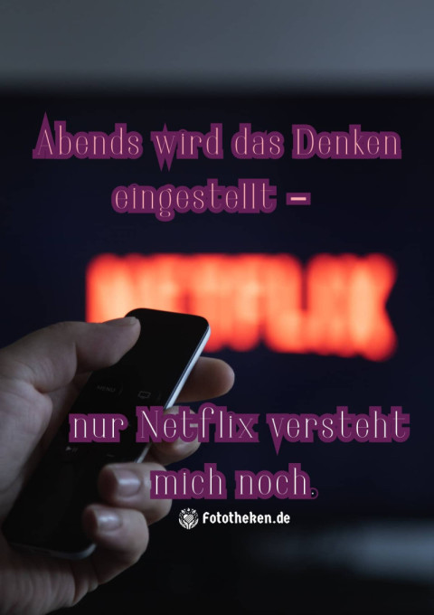 Abends wird das Denken eingestellt – nur Netflix versteht mich noch