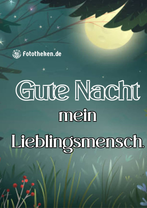 Gute Nacht, mein Lieblingsmensch