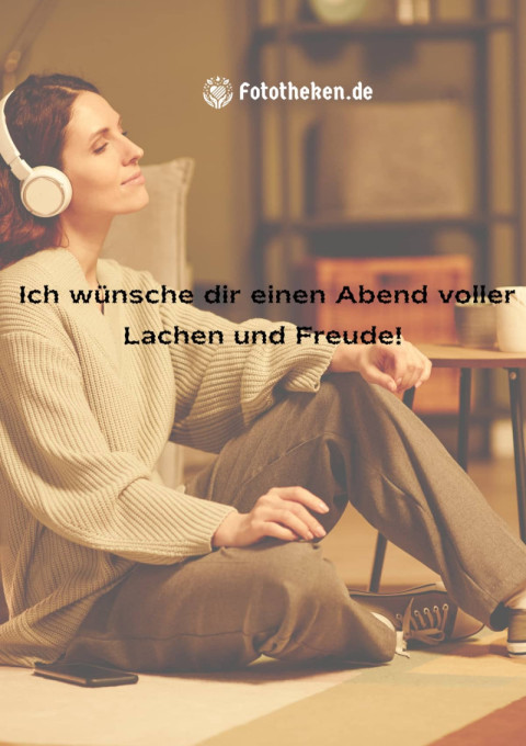 Ich wünsche dir einen Abend voller Lachen und Freude!