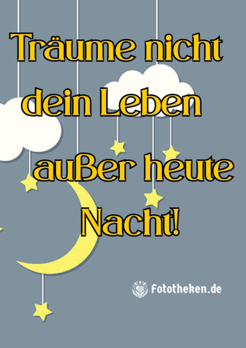 Träume nicht dein Leben – außer heute Nacht!