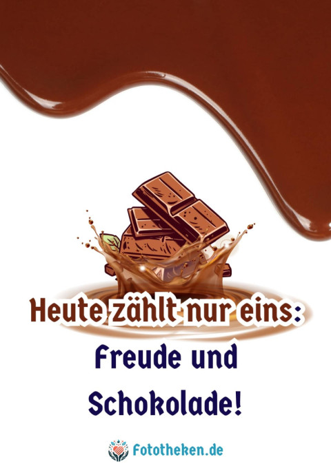 Heute zählt nur eins Freude und Schokolade!