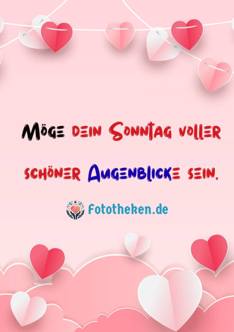 Möge dein Sonntag voller schöner Augenblicke sein