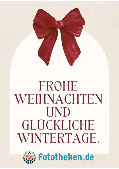 Frohe Weihnachten und glückliche Wintertage
