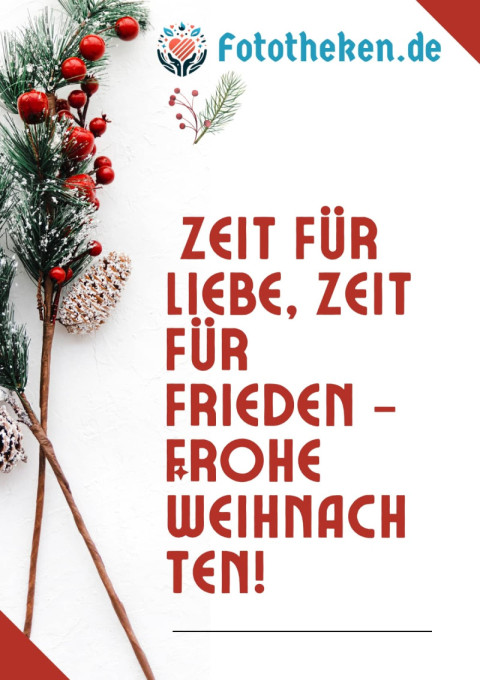 Zeit für Liebe, Zeit für Frieden – frohe Weihnachten!