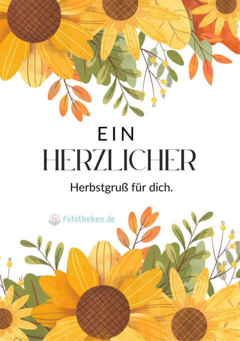 Ein herzlicher Herbstgruß für dich