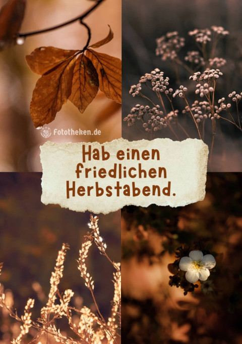Hab einen friedlichen Herbstabend