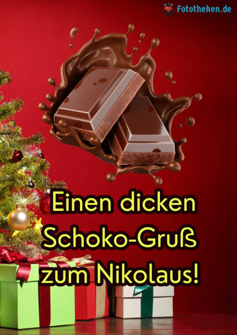 Einen dicken Schoko Gruß zum Nikolaus!