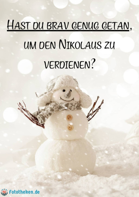 Hast du brav genug getan, um den Nikolaus zu verdienen