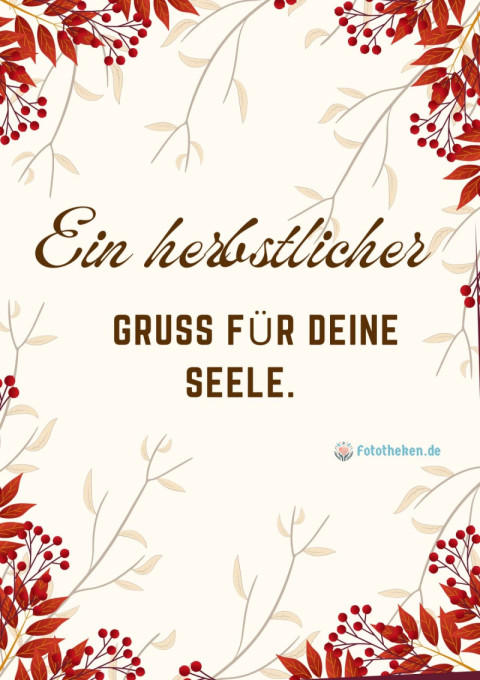 Ein herbstlicher Gruß für deine Seele