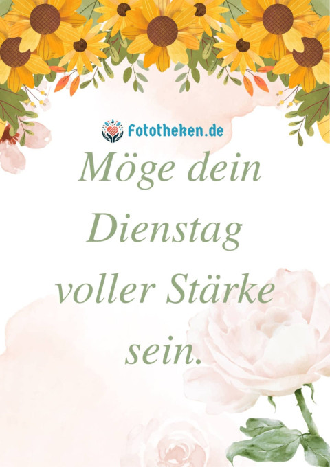 Möge dein Dienstag voller Stärke sein