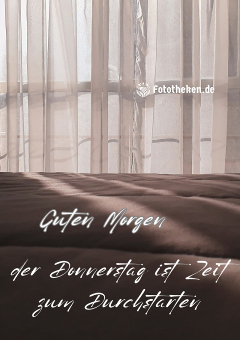 Guten Morgen, der Donnerstag ist Zeit zum Durchstarten!