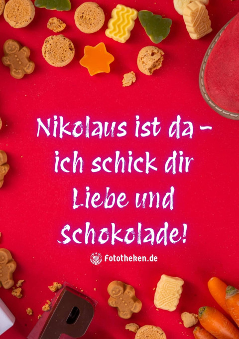 Nikolaus ist da – ich schick dir Liebe und Schokolade!
