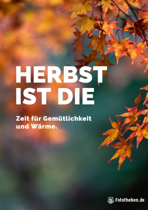 Herbst ist die Zeit für Gemütlichkeit und Wärme
