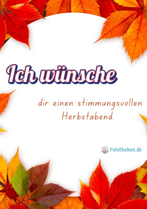 Ich wünsche dir einen stimmungsvollen Herbstabend