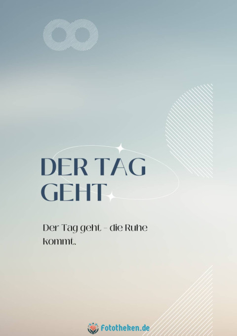 Der Tag geht – die Ruhe kommt