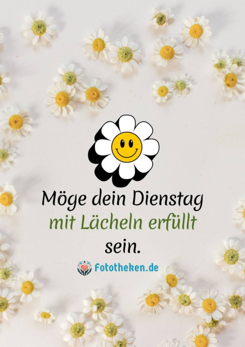 Möge dein Dienstag mit Lächeln erfüllt sein