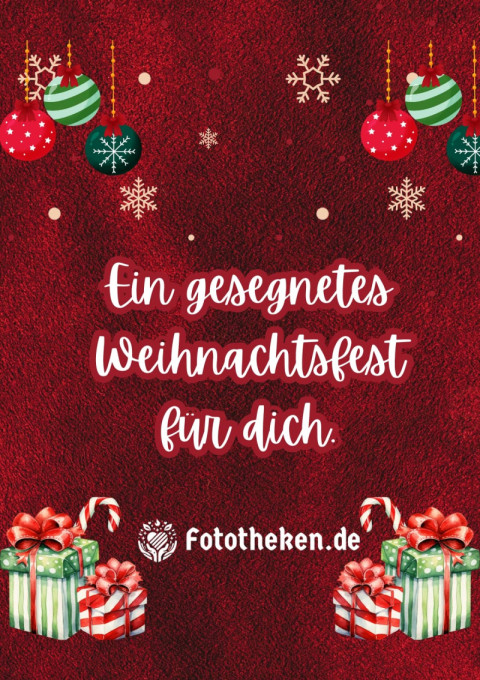 Ein gesegnetes Weihnachtsfest für dich