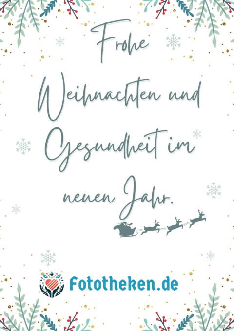 Frohe Weihnachten und Gesundheit im neuen Jahr