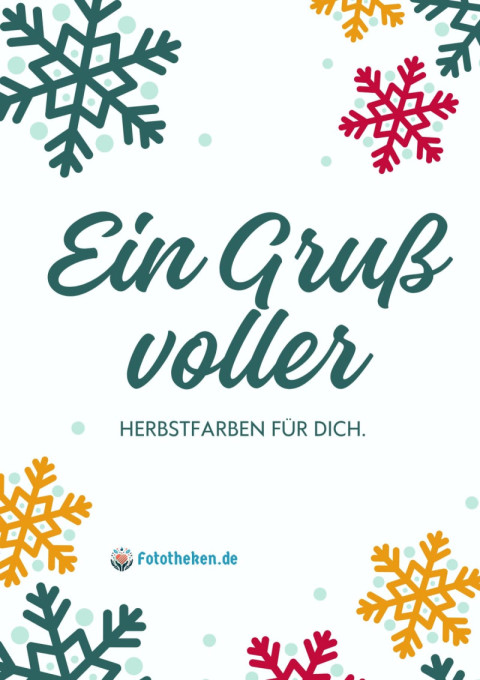Ein Gruß voller Herbstfarben für dich