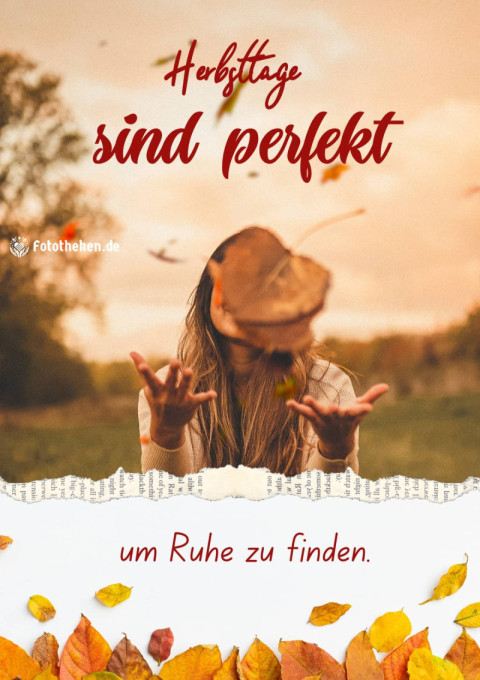 Herbsttage sind perfekt, um Ruhe zu finden