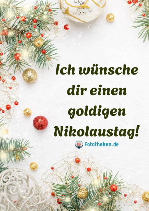 Ich wünsche dir einen goldigen Nikolaustag!