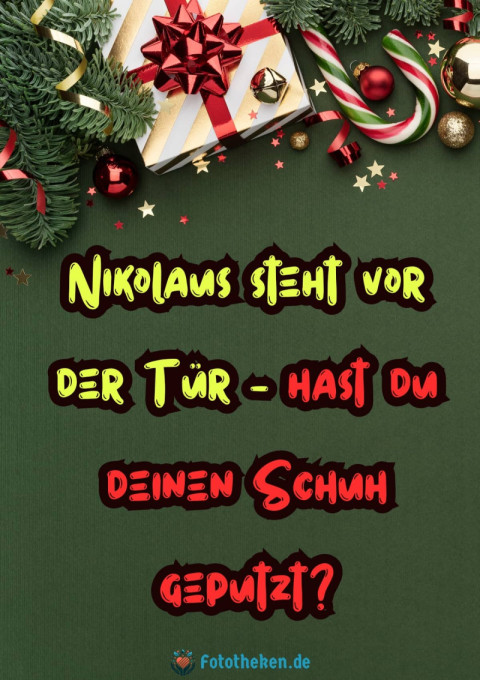 Nikolaus steht vor der Tür – hast du deinen Schuh geputzt
