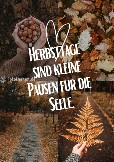 Herbsttage sind kleine Pausen für die Seele
