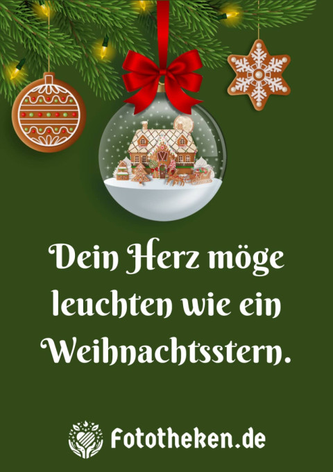 Dein Herz möge leuchten wie ein Weihnachtsstern