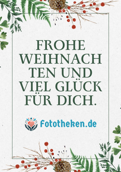 Frohe Weihnachten und viel Glück für dich