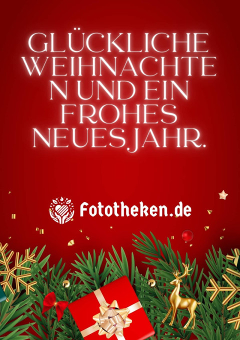 Glückliche Weihnachten und ein frohes neues Jahr