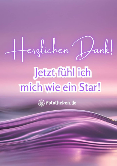 Herzlichen Dank! Jetzt fühl ich mich wie ein Star!