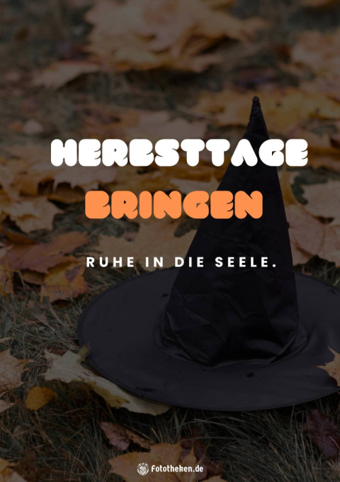 Herbsttage bringen Ruhe in die Seele