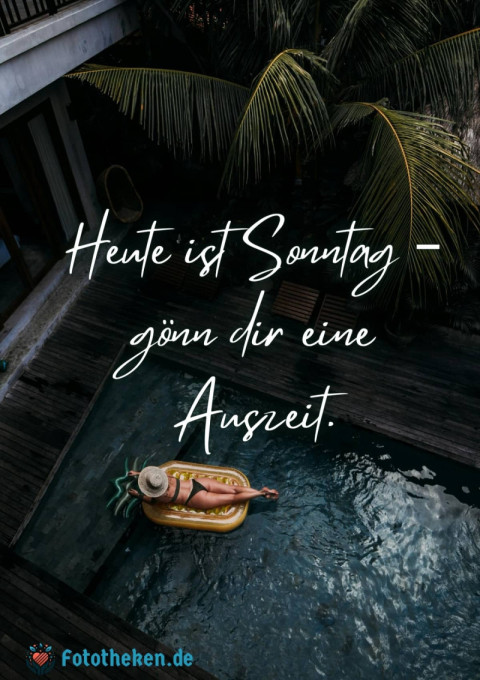Heute ist Sonntag – gönn dir eine Auszeit