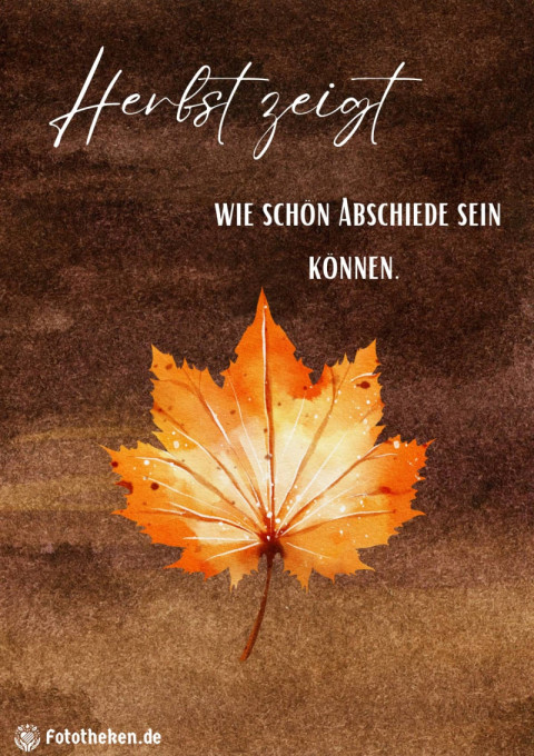 Herbst zeigt, wie schön Abschiede sein können